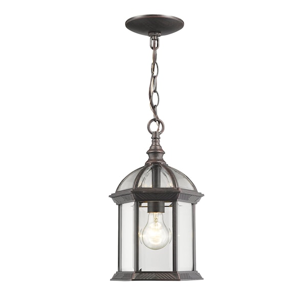 Z-Lite Annex 1 Light Outdoor Chain, Rust & Clear Beveled 563CHM-RT - main